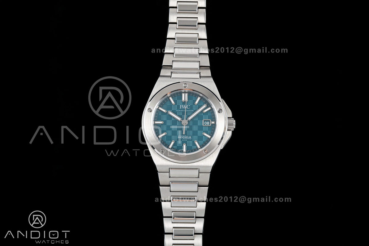 Ingenieur Automatic 40 SS MZF 1:1 Best Edition Turquoise Dial on SS Bracelet A2892